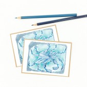 'Love Our Oceans' Blue Crab Notecard Set, Set of Eight (8)