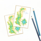 Lake Wylie, Carolinas, Illustrative Map Art Notecards - Set of Eight (8)